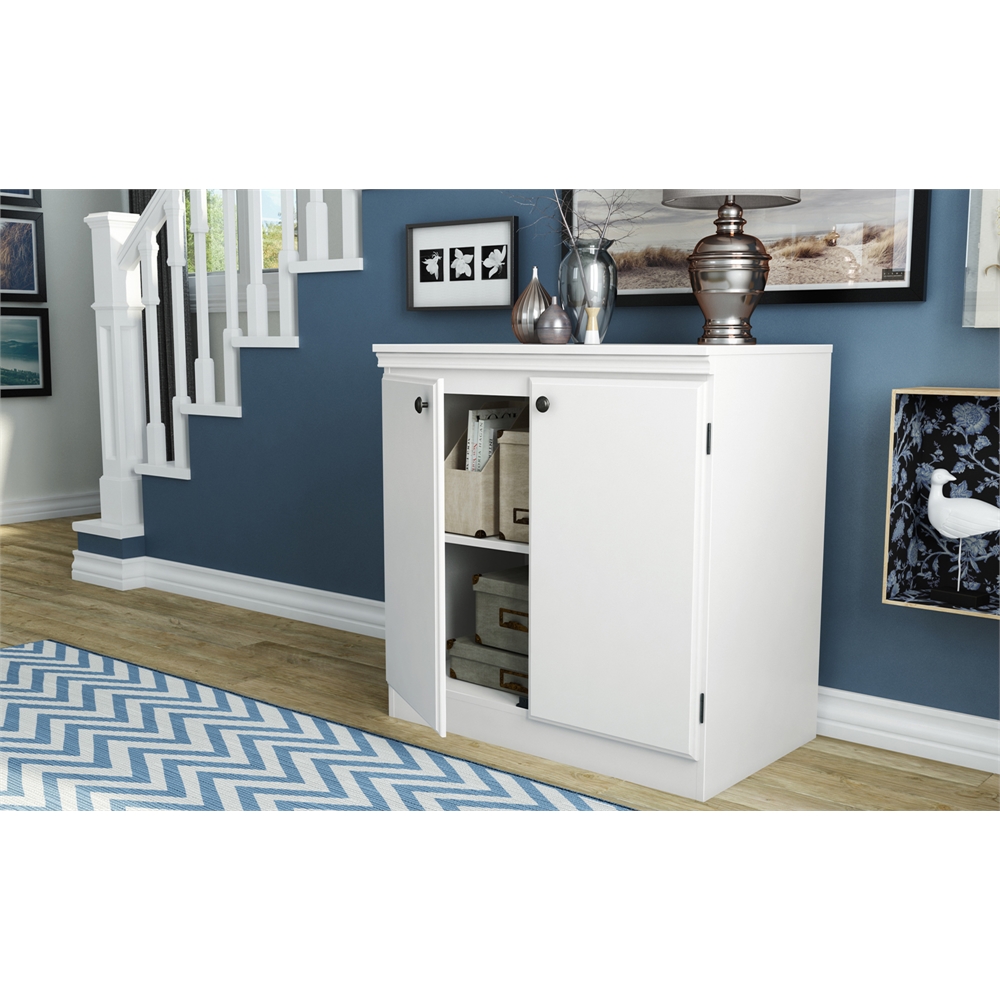 South Shore Morgan 2-Door Storage Cabinet, Pure White. Picture 2