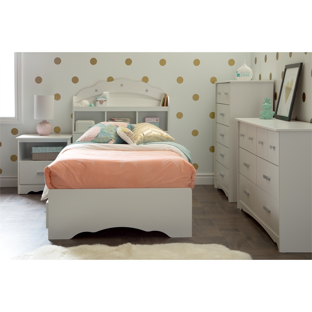 South Shore Tiara 6-Drawer Double Dresser, Pure White. Picture 5