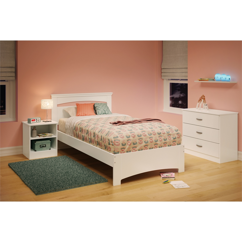 South Shore Libra Twin Bed Set (39''), Pure White. Picture 4