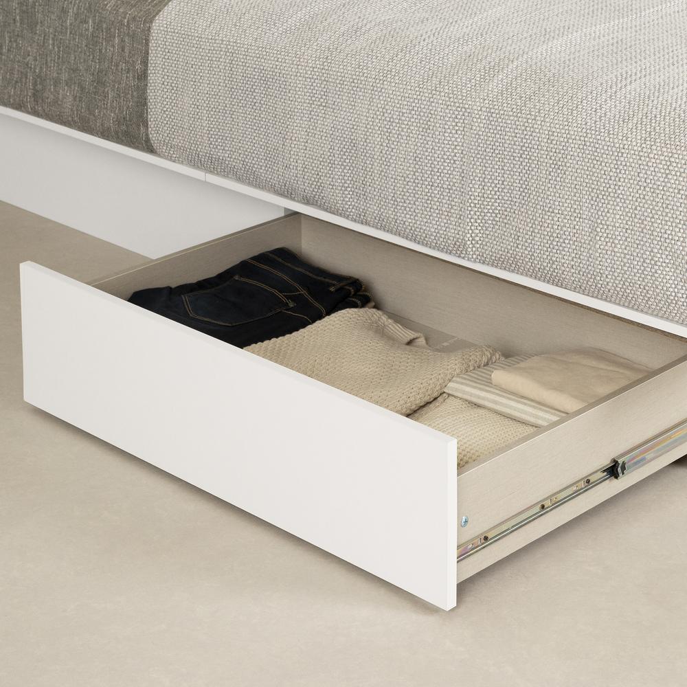 Fusion 2-Drawer Platform bed, Pure White. Picture 4