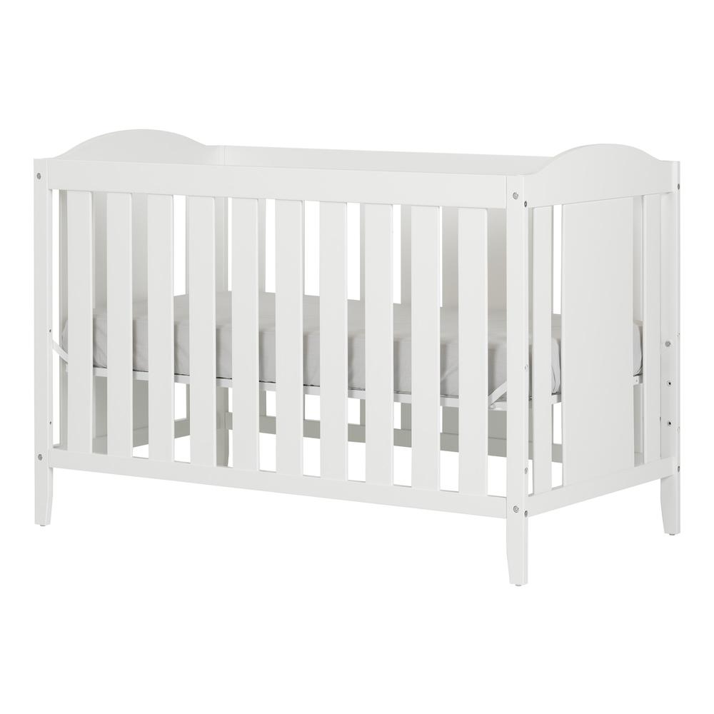 Angel Crib with Toddler rail, Pure White. Picture 2