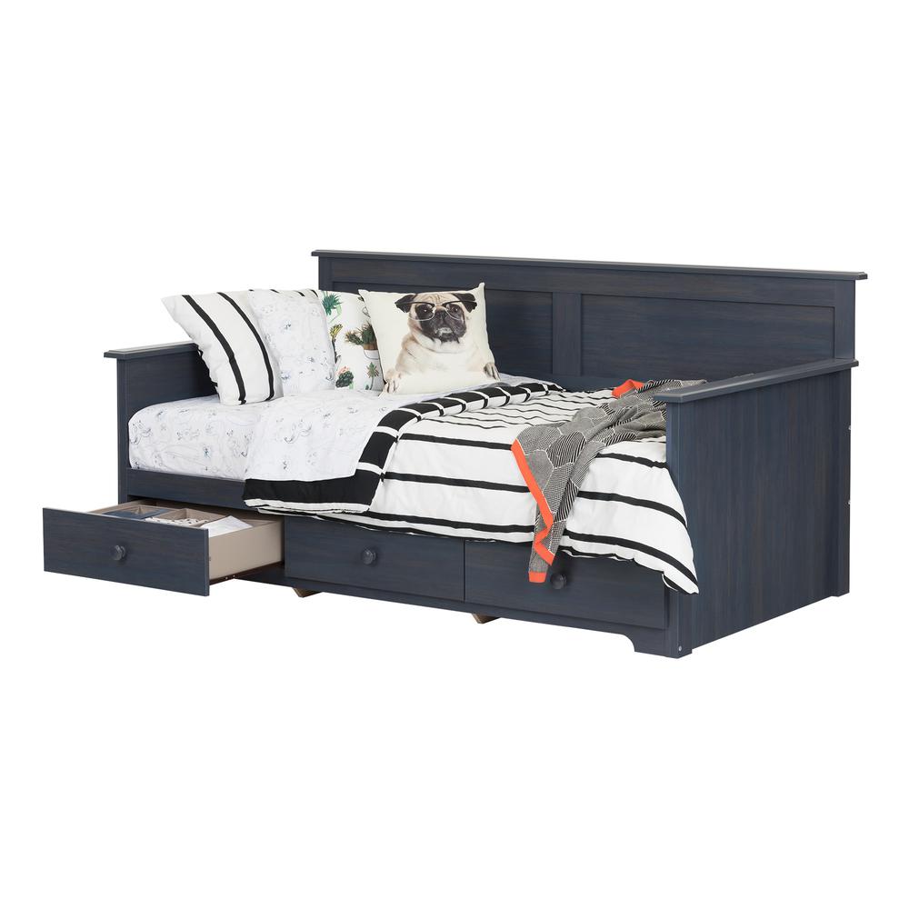 Summer Breeze Twin Daybed with Storage (39"), Blueberry. Picture 1