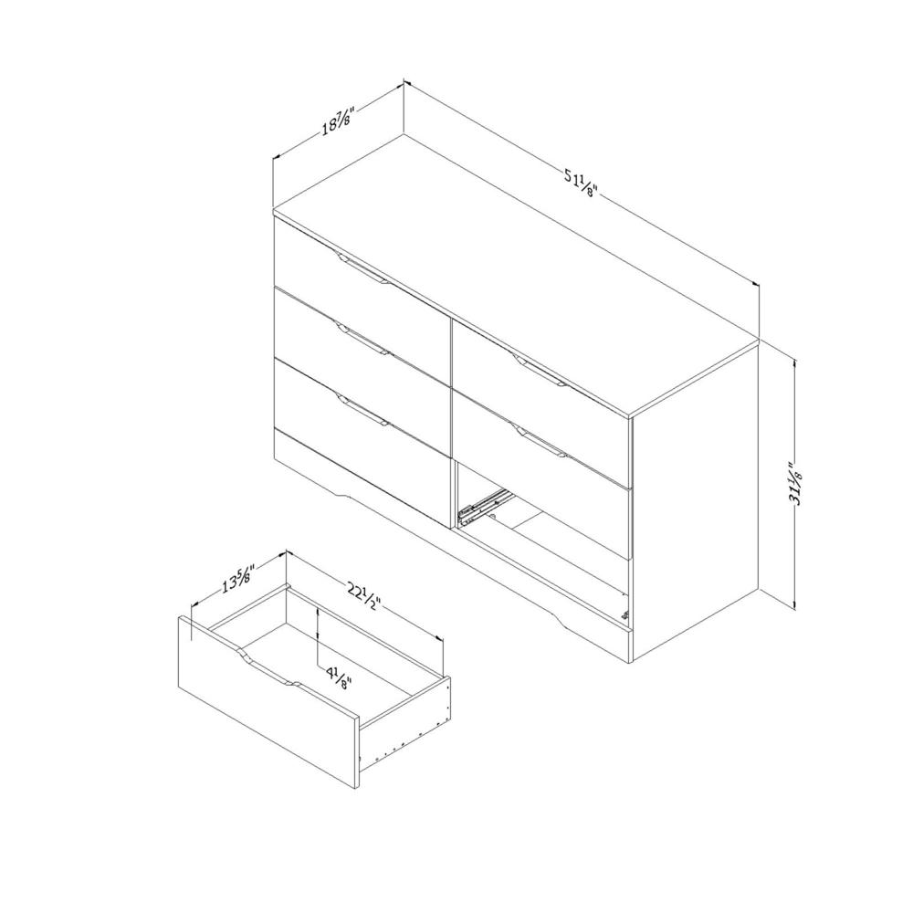 Holland 6-Drawer Double Dresser, Black Oak. Picture 3