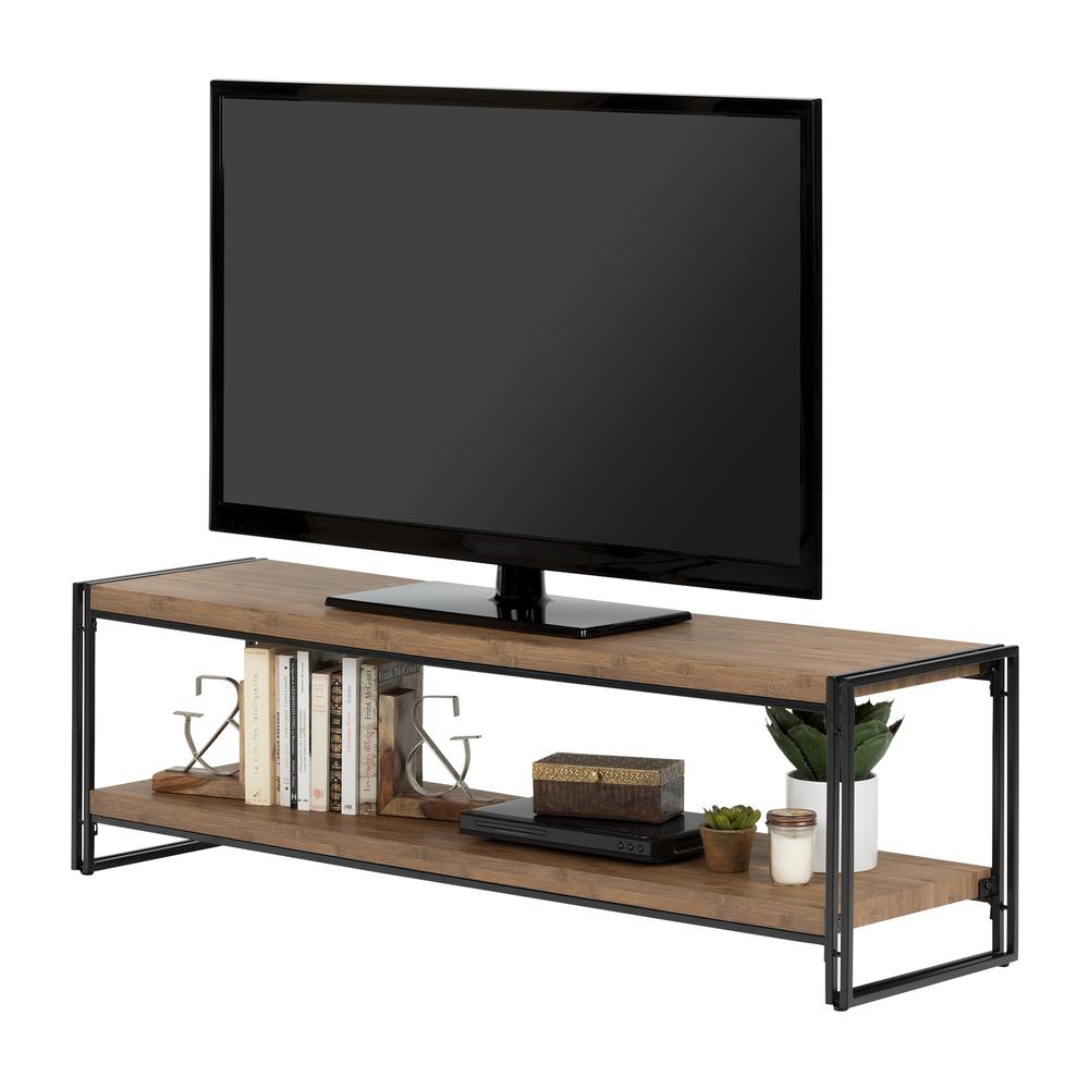 South Shore Gimetri Tv Stand, Rustic Bamboo. Picture 2