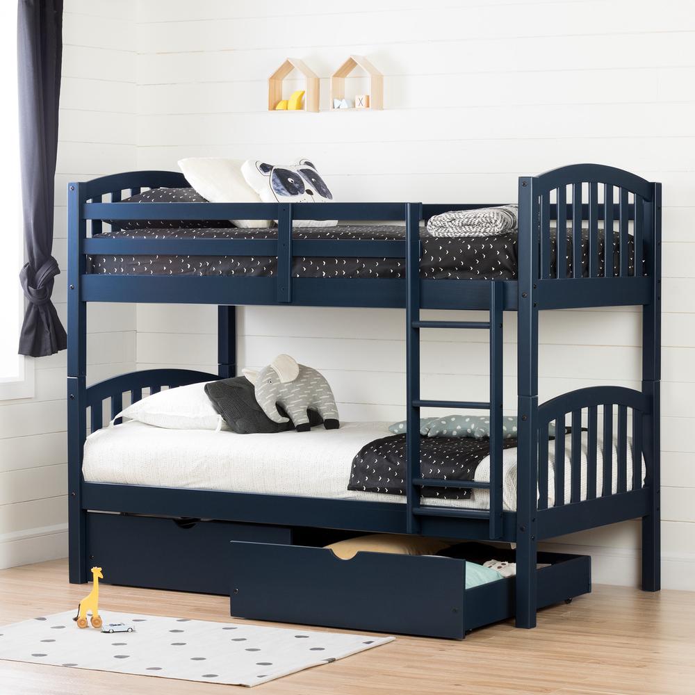 Ulysses Bunk Bed and Rolling Drawers Set. Picture 3