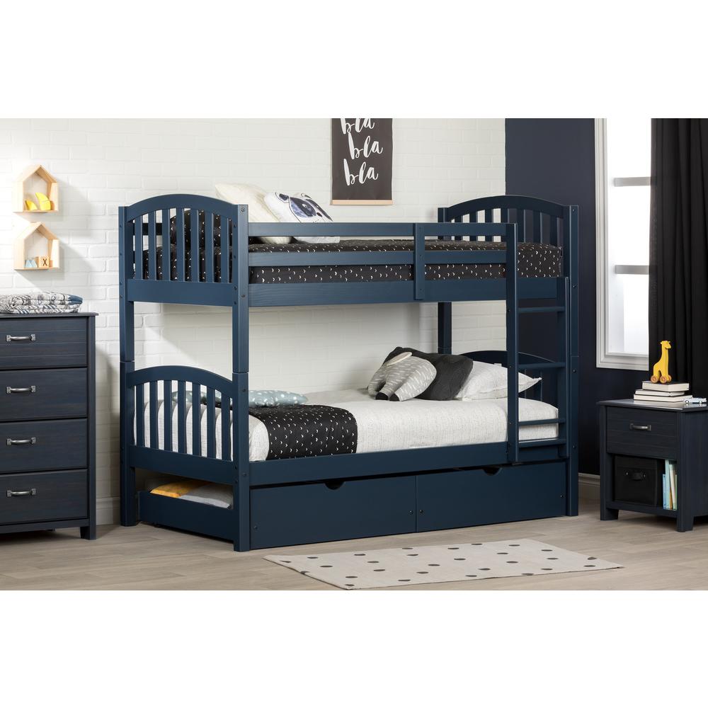 Ulysses Bunk Bed and Rolling Drawers Set. Picture 4
