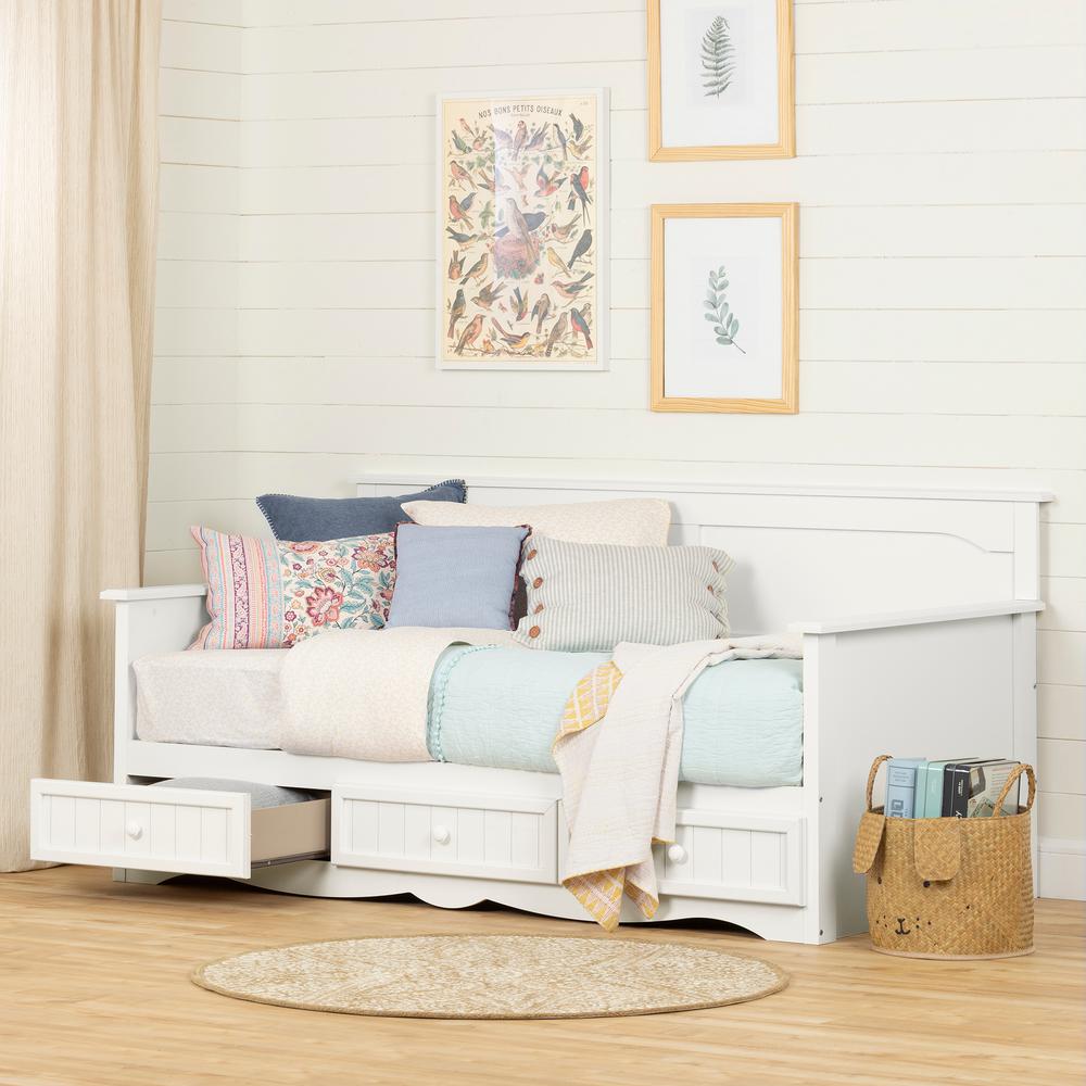 Savannah Daybed with Storage, Pure White. Picture 1