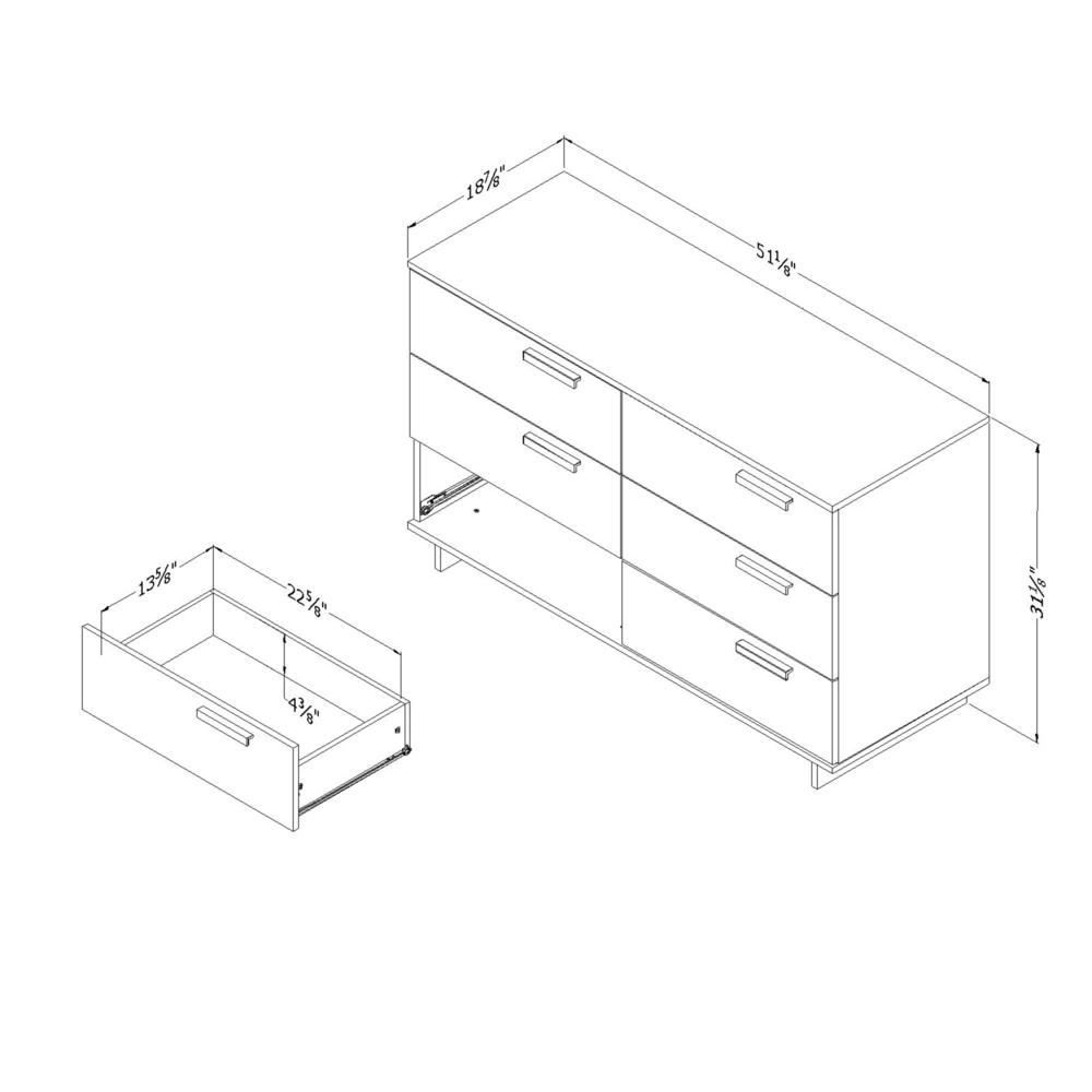 Cavalleri 6-Drawer Double Dresser, Gray Maple. Picture 3
