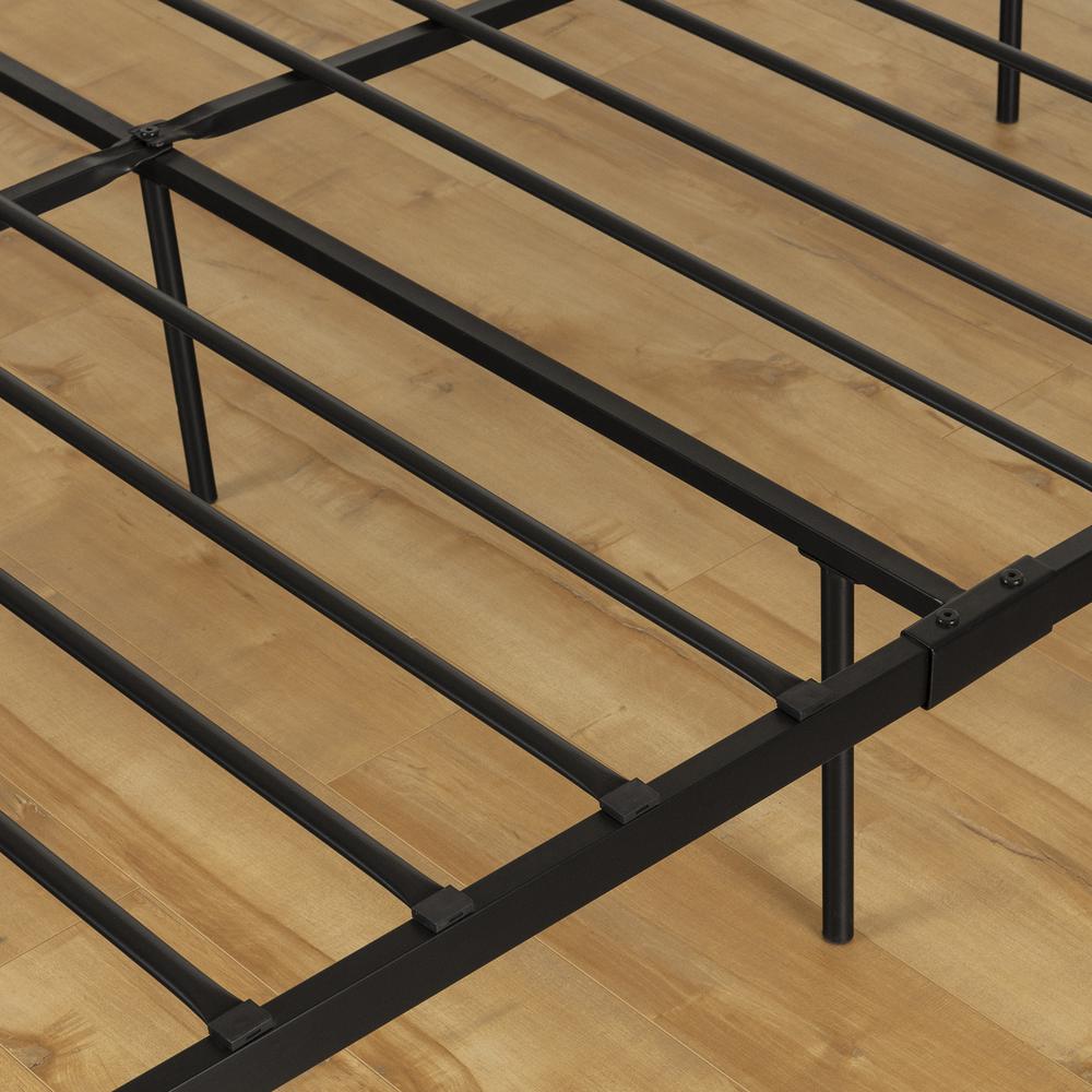 Londen Geometric Metal Platform Bed, Matte Black. Picture 5