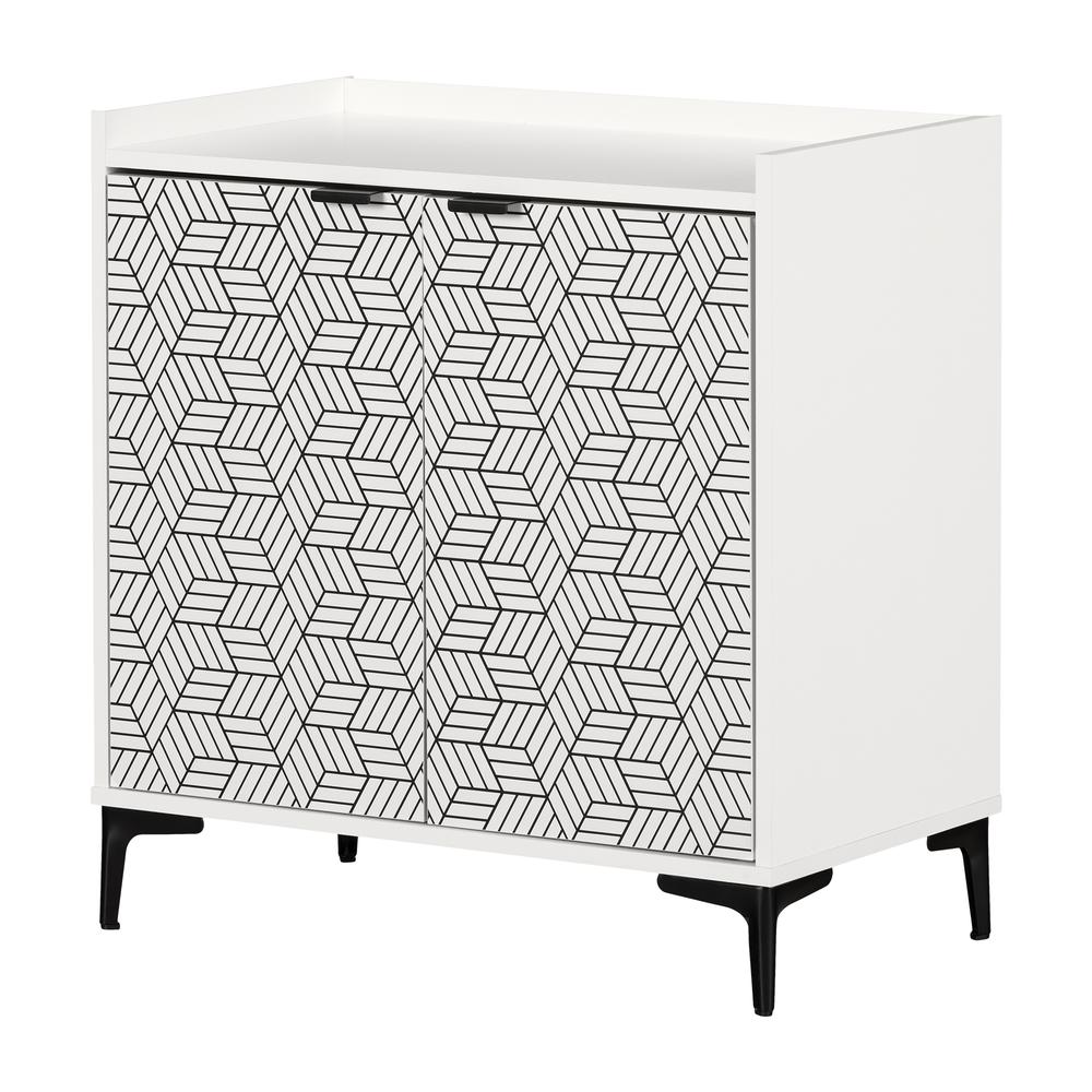 Hype Storage Cabinet, White and Black. Picture 1