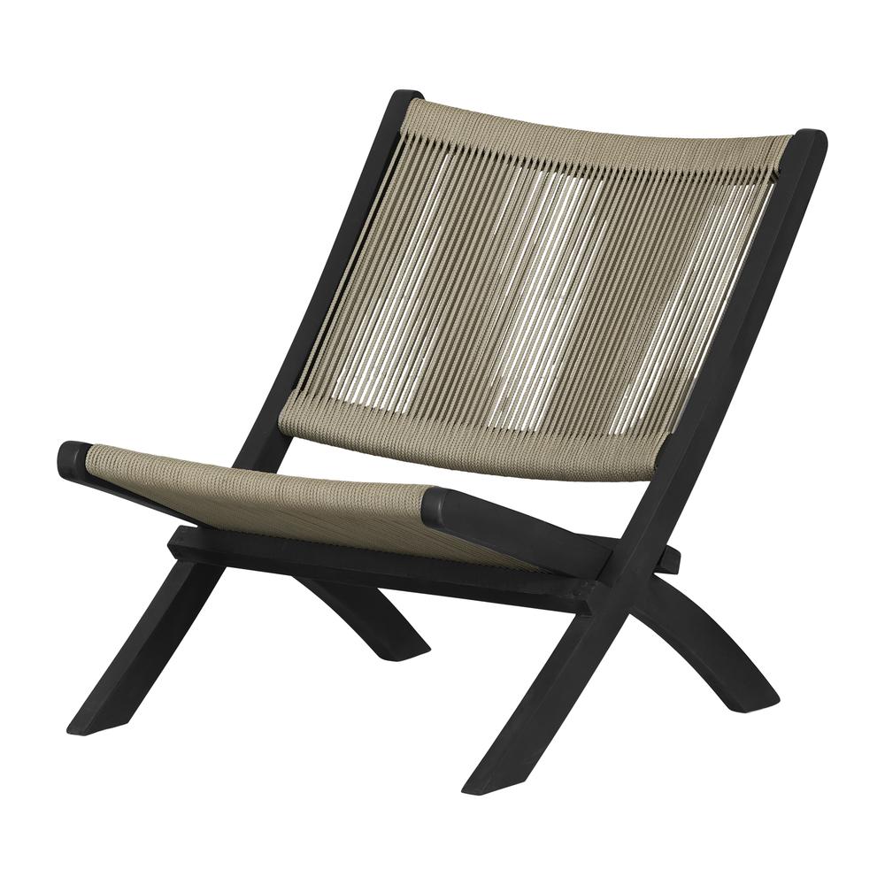 Balka Lounge Chair, Beige and Black. Picture 1