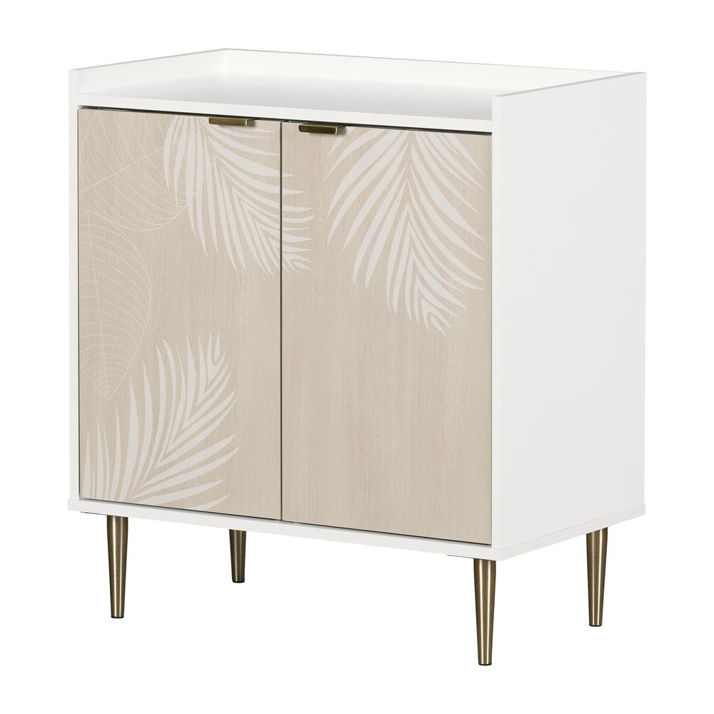 Hype Storage Cabinet, White and Natural. Picture 1