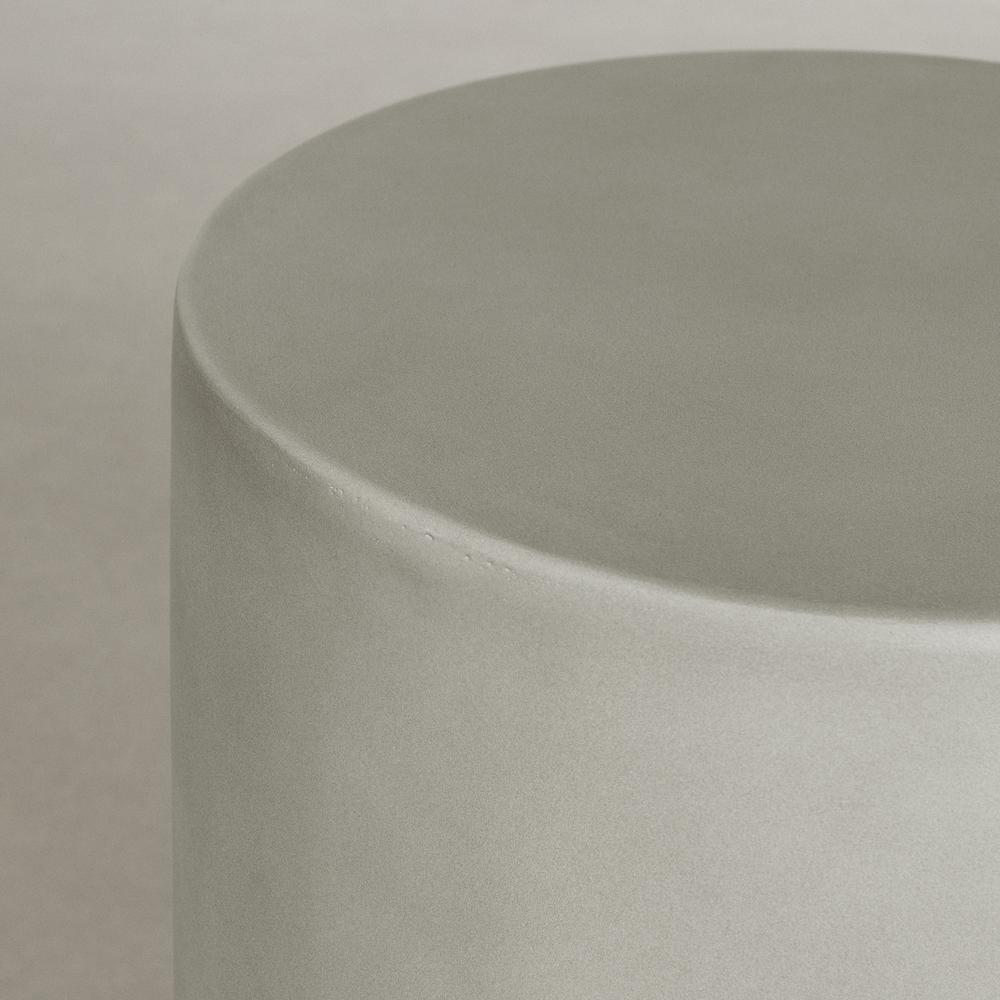 Amalfi Cylindrical Outdoor Side Table, Greige. Picture 4