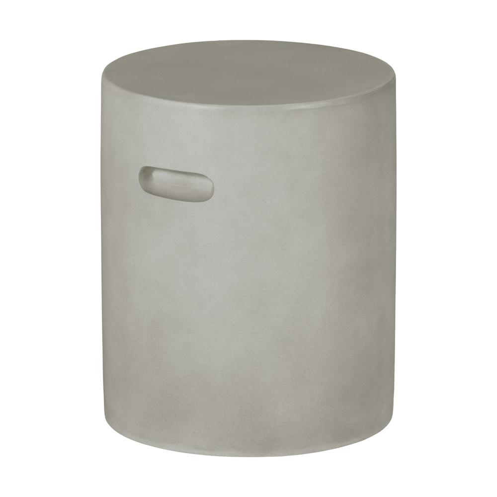 Amalfi Cylindrical Outdoor Side Table, Greige. Picture 1