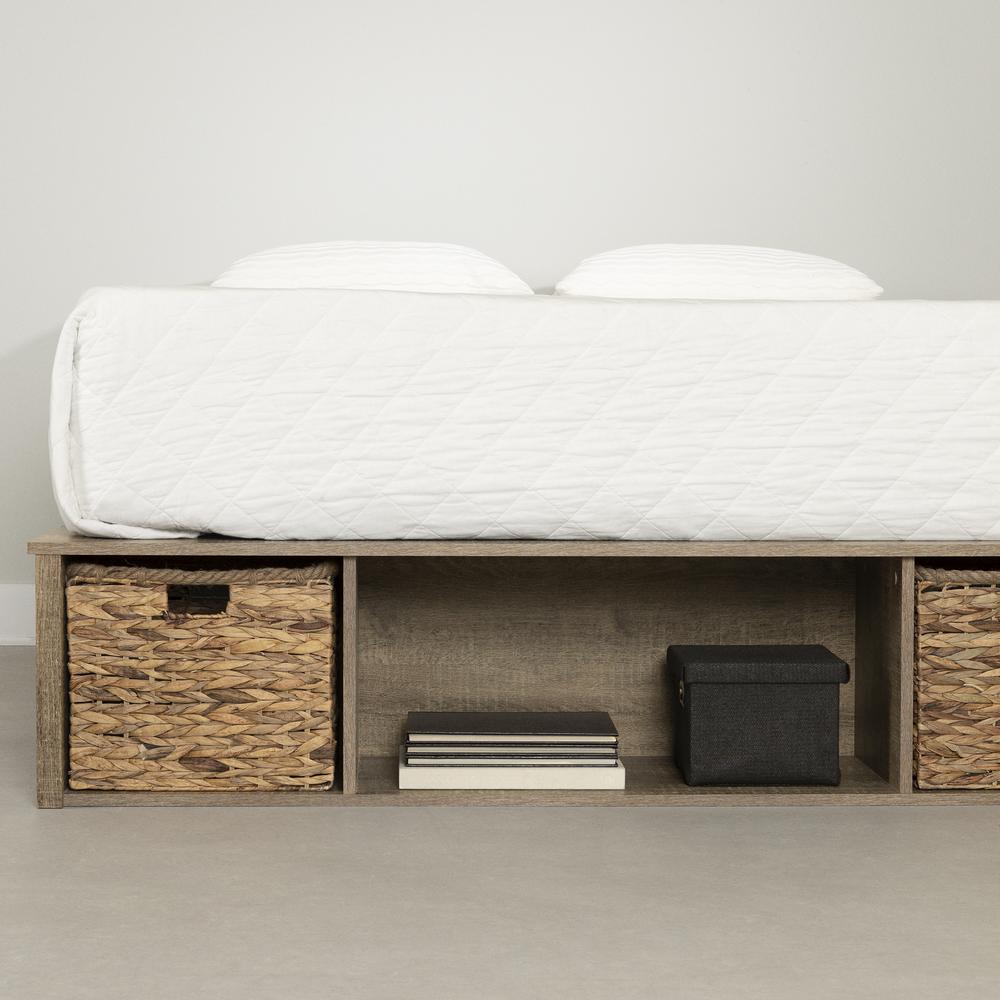 Prairie Storage Bed with Baskets, Weathered Oak. Picture 5
