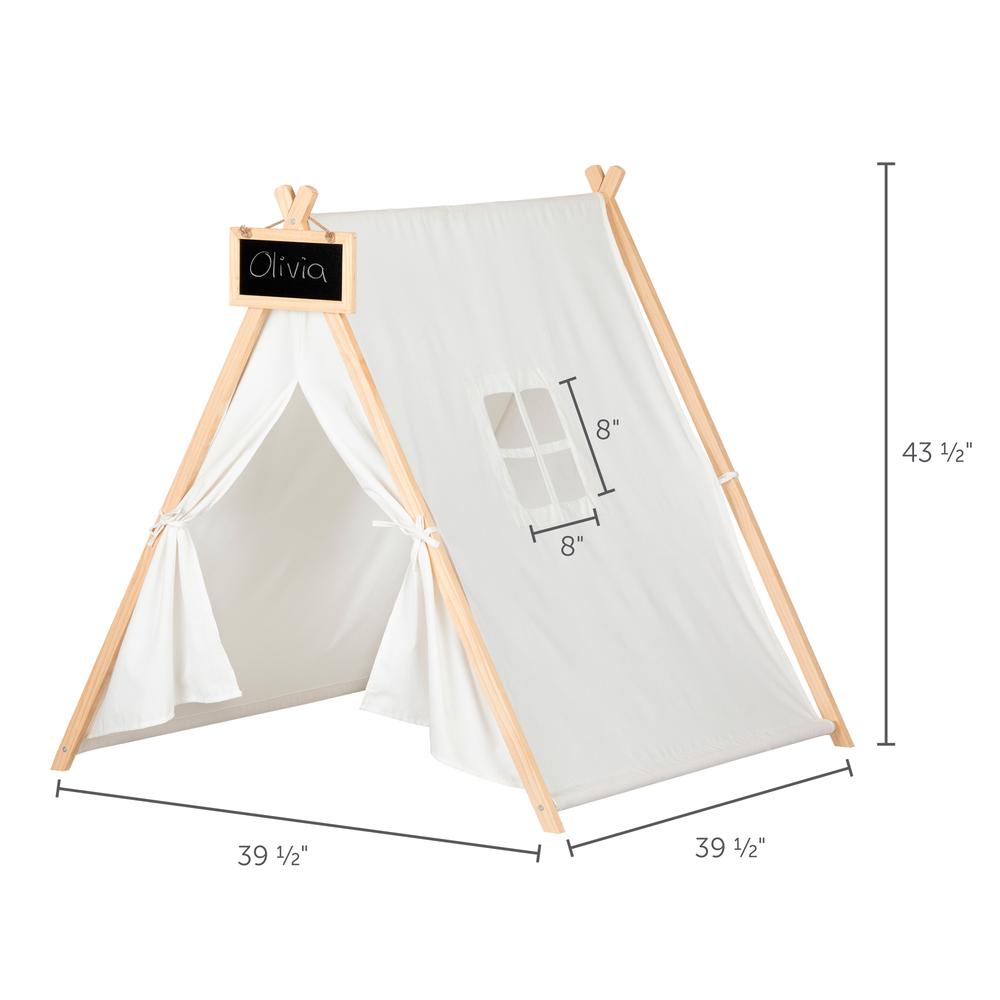 Sweedi Organic Cotton and Pine Play Tent with Chalkboard. Picture 4