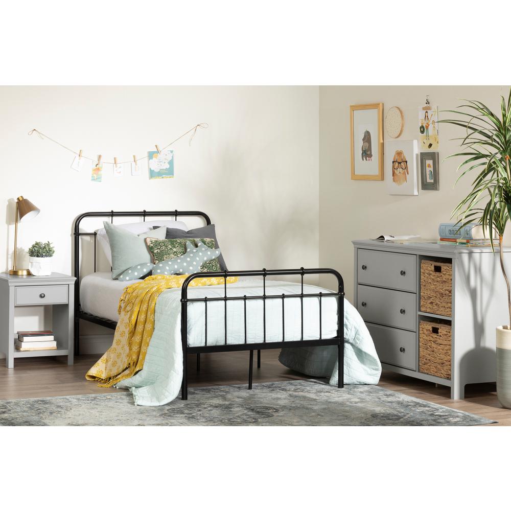 Cotton Candy 3-Drawer Dresser with Baskets, Soft Gray. Picture 2