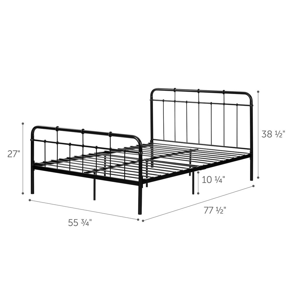 Versa Metal Complete Bed , Black, W55.75 x D78 x H38.5. Picture 4
