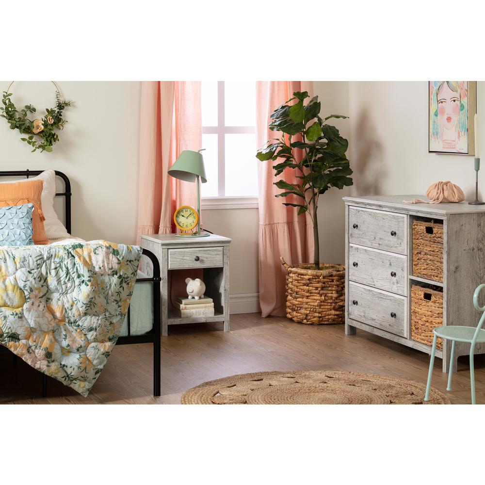 Cotton Candy 3-Drawer Dresser with Baskets, Seaside Pine. Picture 3