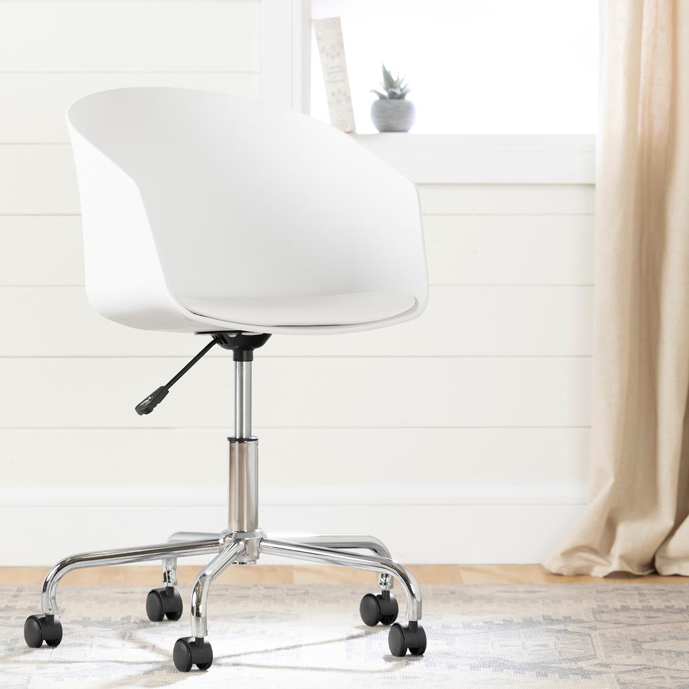 Flam Swivel Chair, White. Picture 1