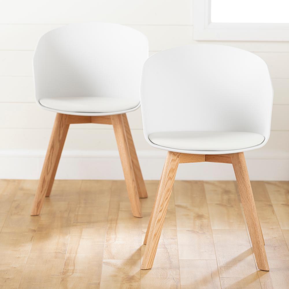 Flam Dining Chairs - Set of 2, White. The main picture.