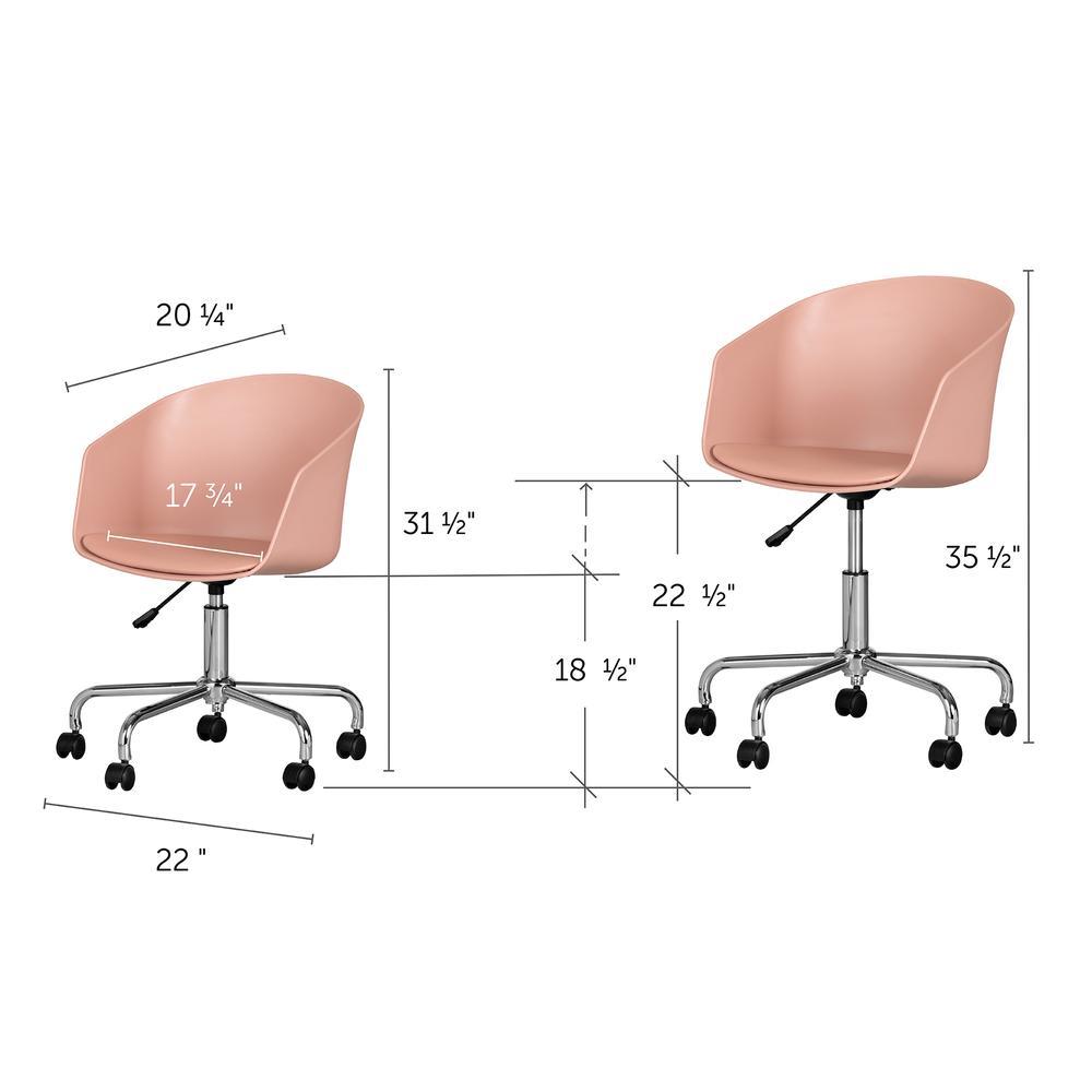 Flam Swivel Chair, Pink. Picture 3