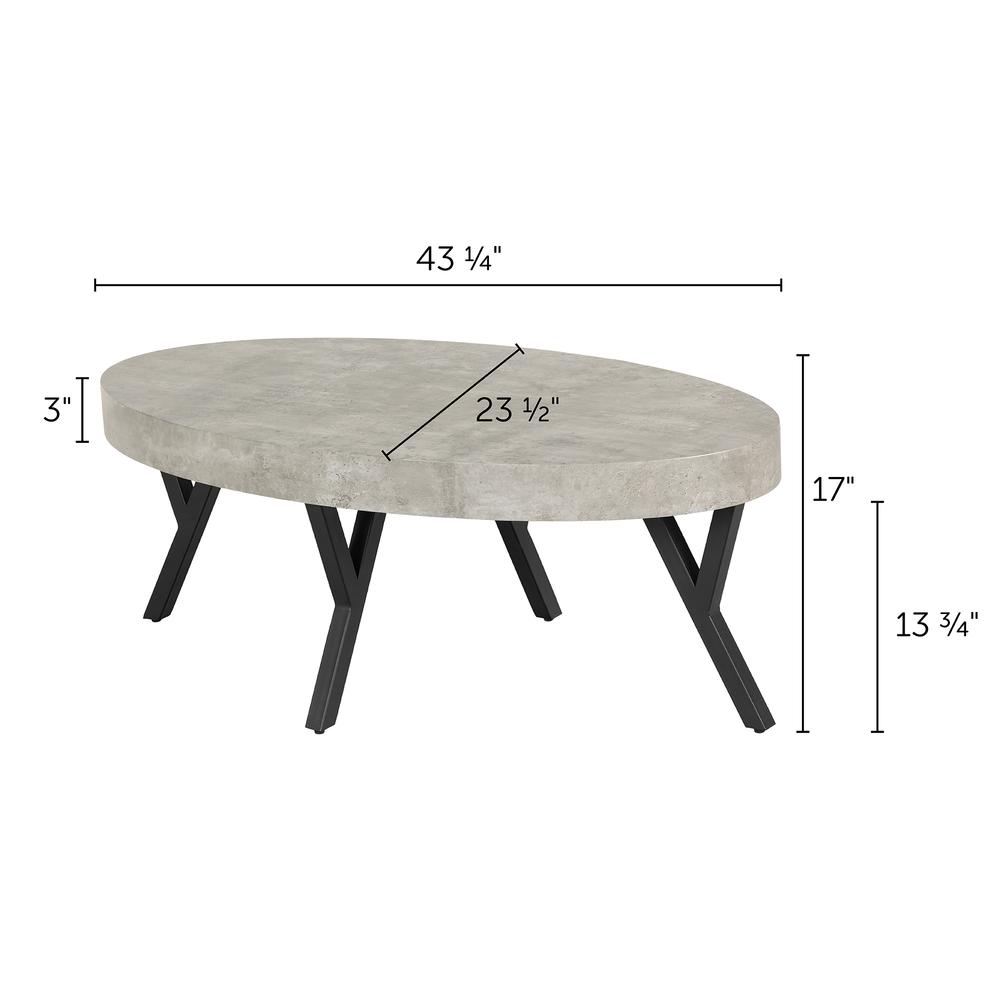 City Life Coffee Table, Concrete Gray and Black. Picture 3
