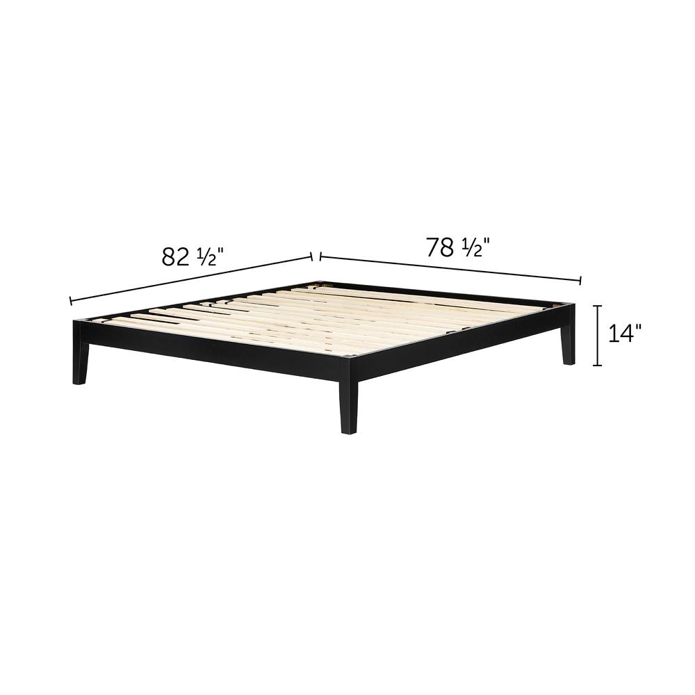 Vito Platform Bed, Black, W74.5 x D82.5 x H14. Picture 4