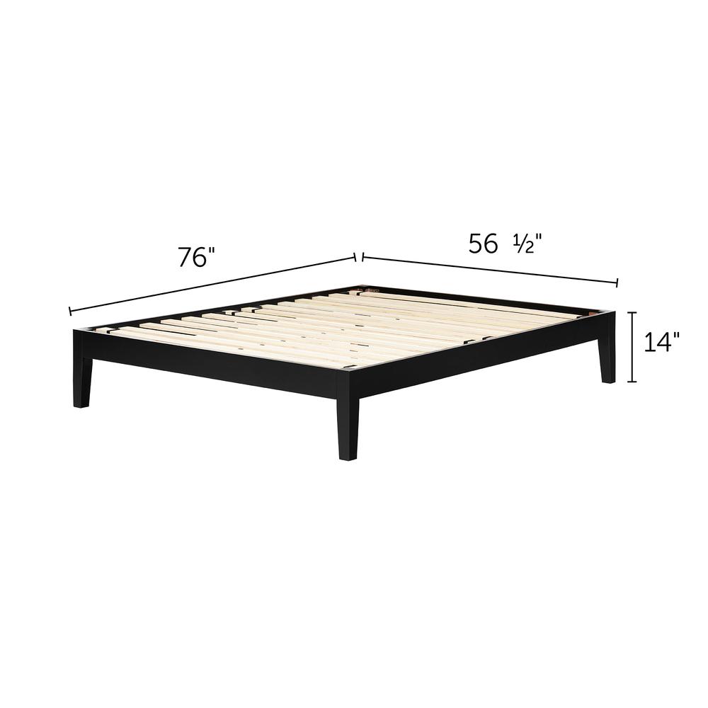 Vito Platform Bed, Black, W56.5 x D76 x H14. Picture 4