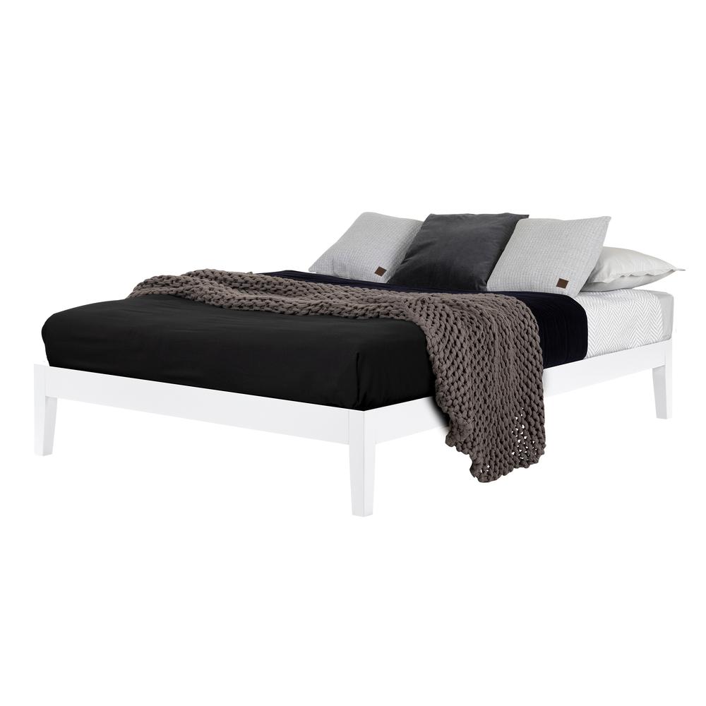 Vito Platform Bed, White, W56.5 x D76 x H14. Picture 2