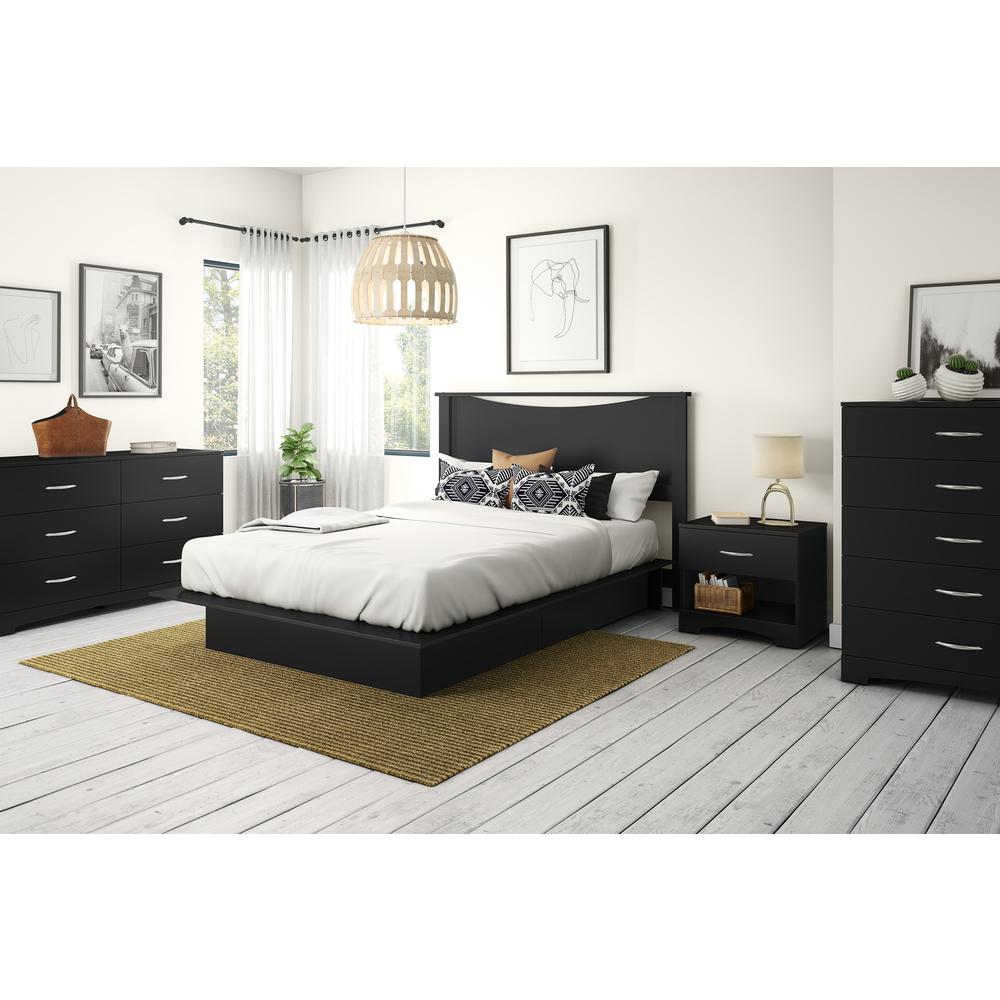 South Shore Step One 6-Drawer Double Dresser, Pure Black. Picture 4