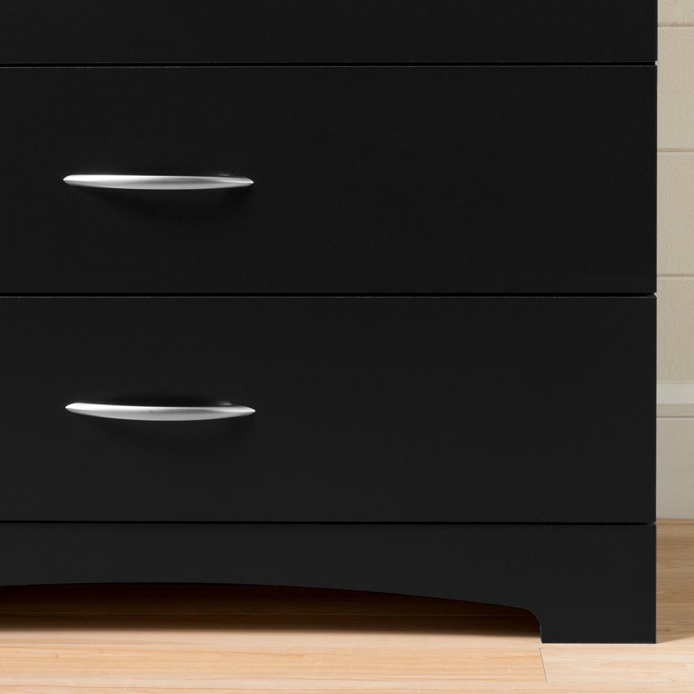 South Shore Step One 6-Drawer Double Dresser, Pure Black. Picture 2