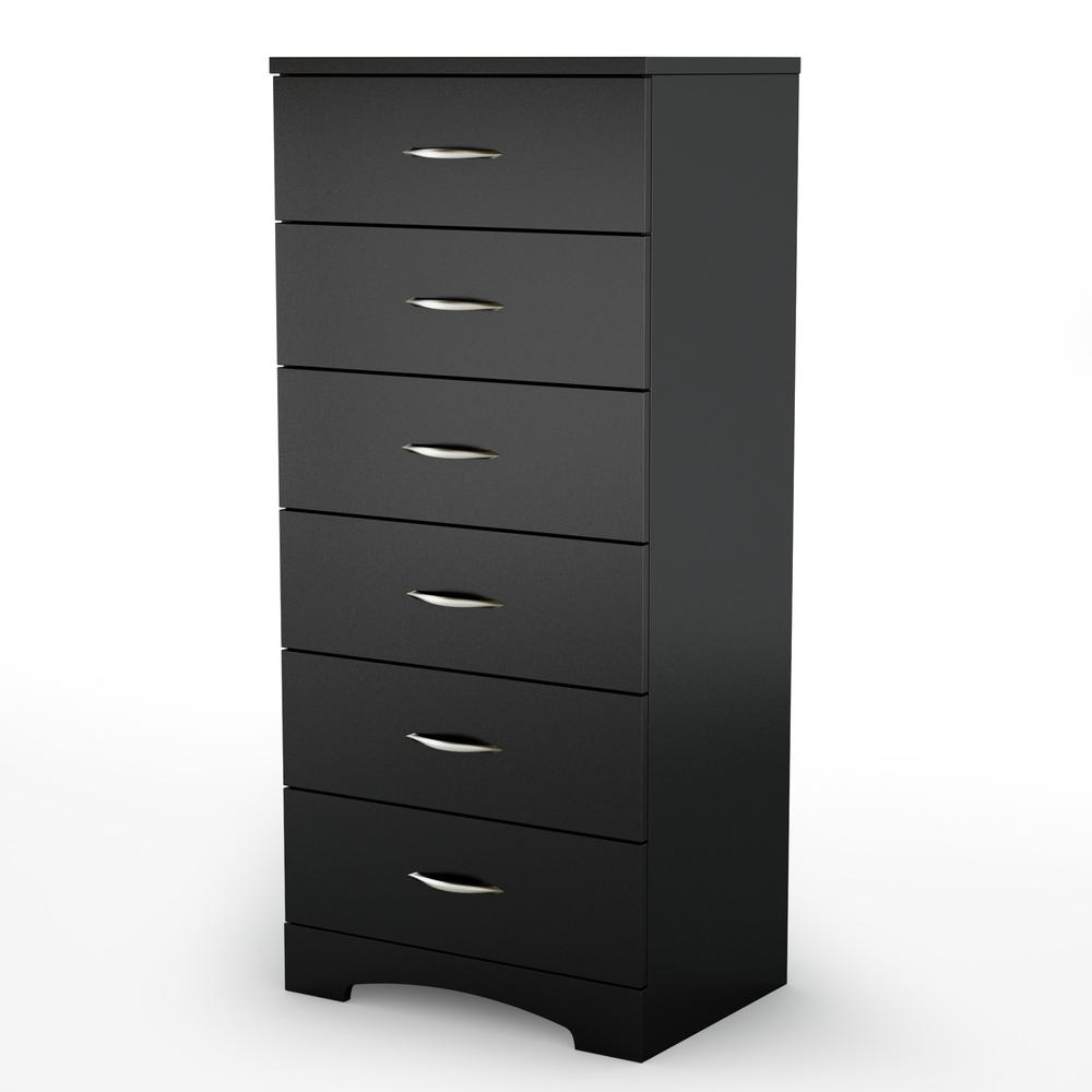 South Shore Step One 6-Drawer Chest, Pure Black. Picture 2
