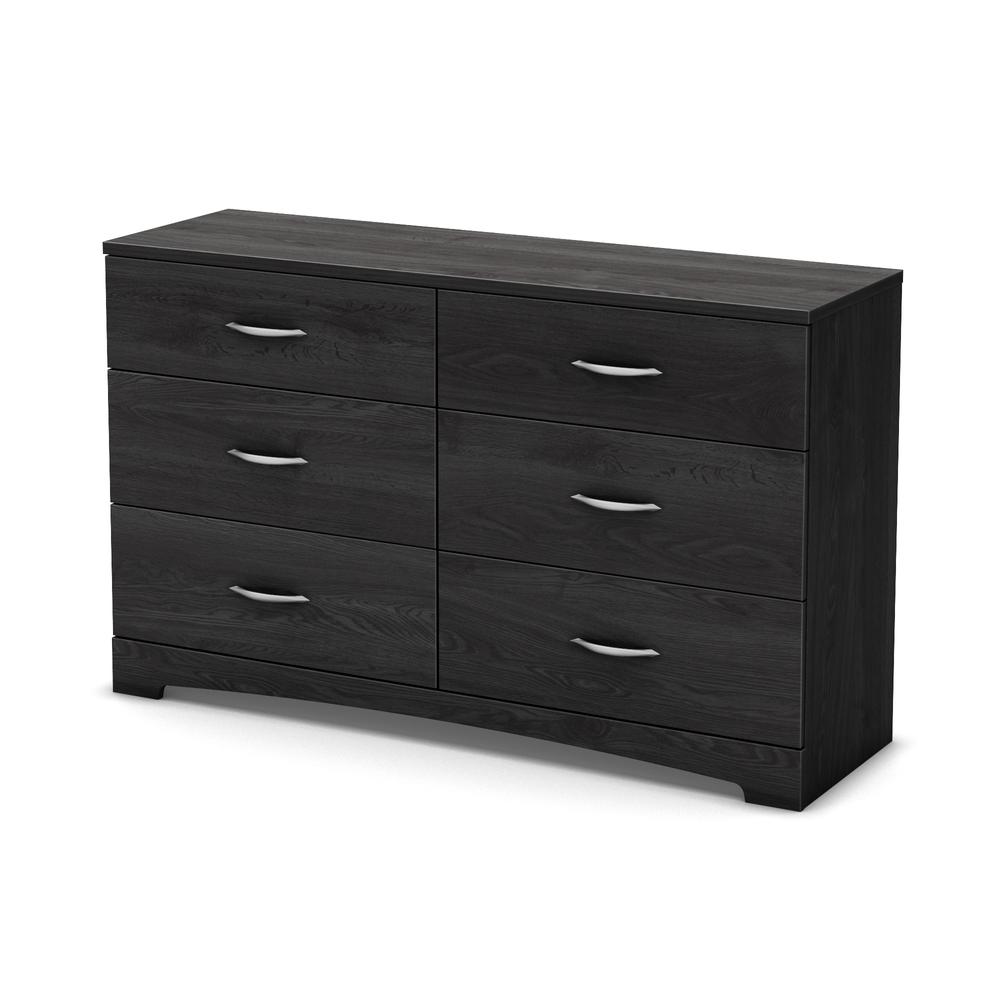 South Shore Step One 6-Drawer Double Dresser, Gray Oak. Picture 2