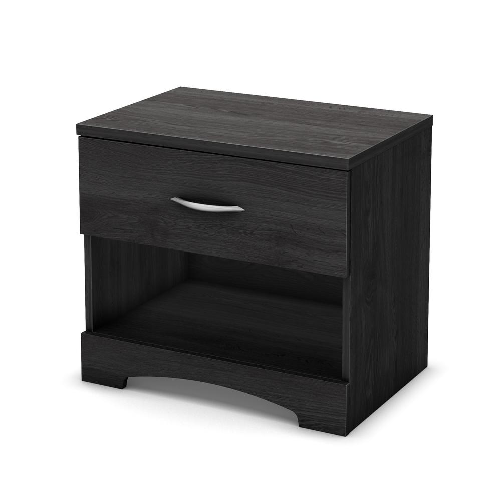 South Shore Step One 1-Drawer Nightstand, Gray Oak. Picture 2