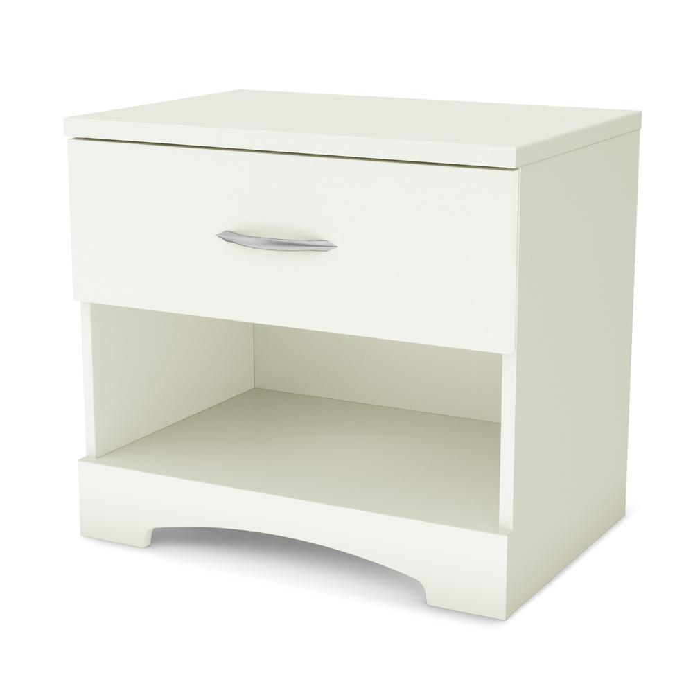 South Shore Step One 1-Drawer Nightstand, Pure White. Picture 2