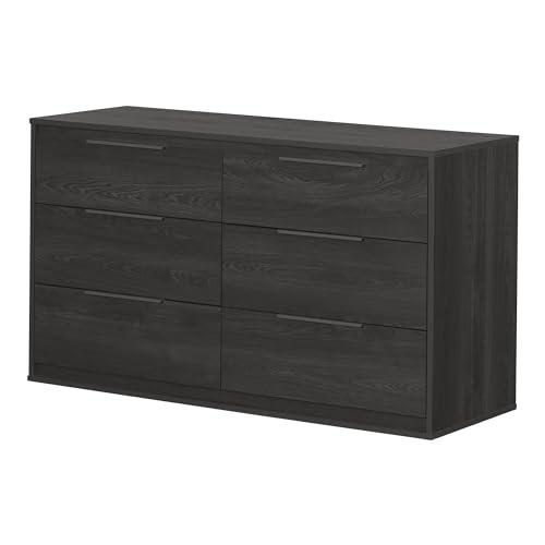 Hourra 6-Drawer Double Dresser, Gray Oak. Picture 1