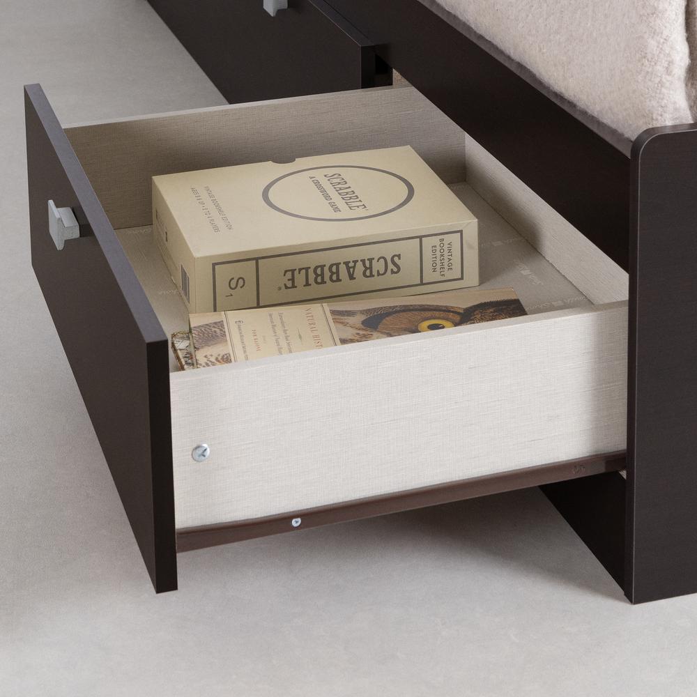 Spark Storage Bed and Bookcase Headboard Set, Chocolate. Picture 7