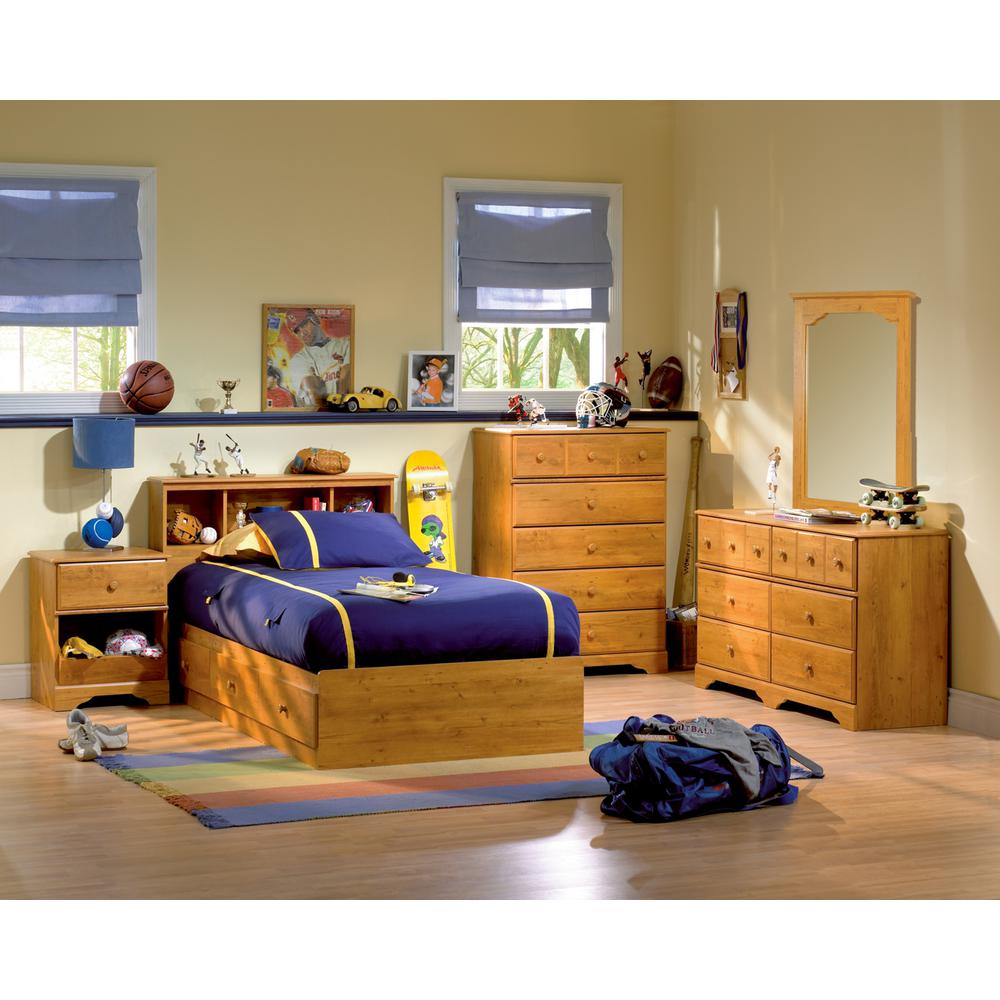 South Shore Little Treasures Twin Mates Bed (39'') with 3 Drawers, Country Pine. The main picture.