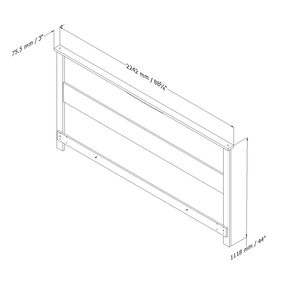 South Shore Step One King Headboard (78"), Pure White. Picture 4