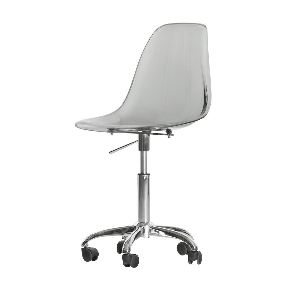 Annexe Acrylic Office Chair with Wheels, Gray. The main picture.