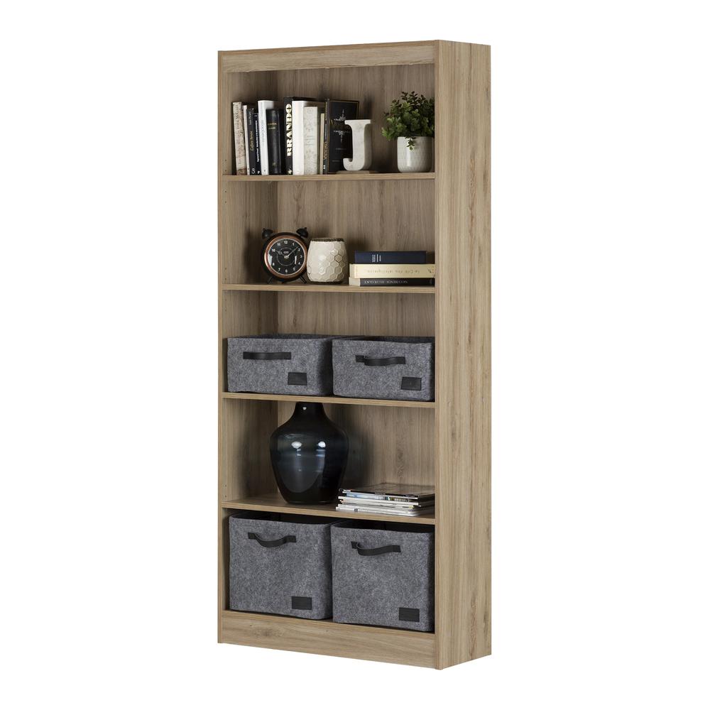 Axess 5-Shelf Bookcase, Rustic Oak. Picture 5