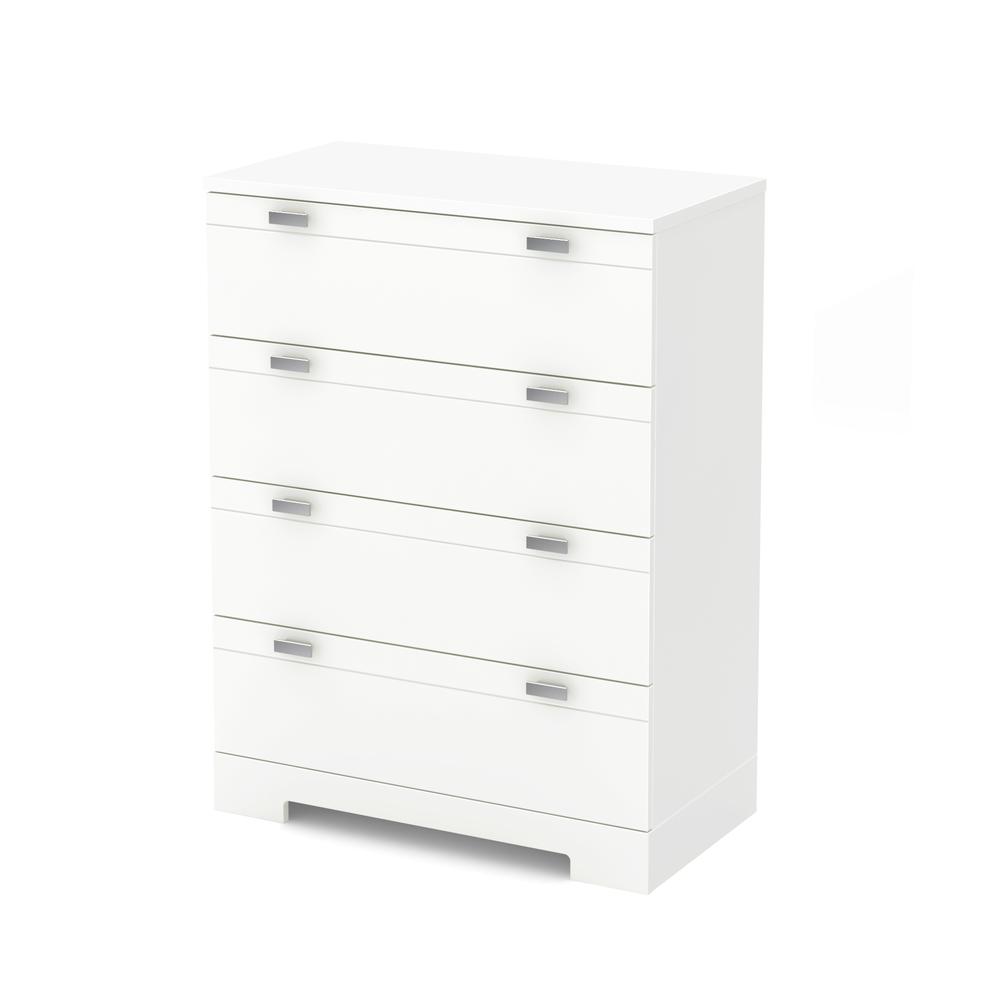 Reevo 4-Drawer Chest, Pure White. Picture 1