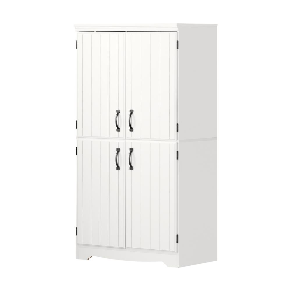 Farnel 4-Door Storage Cabinet, Pure White. Picture 1