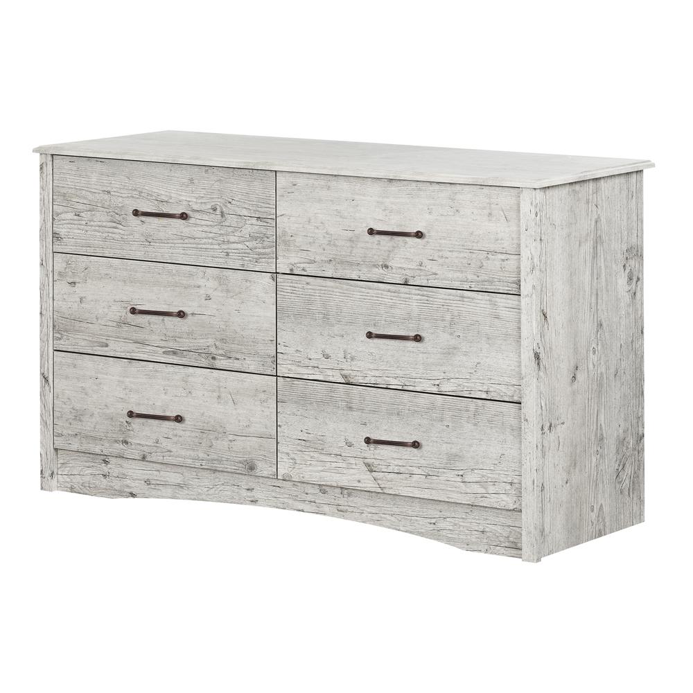 Helson 6-Drawer Double Dresser, Seaside Pine. Picture 1