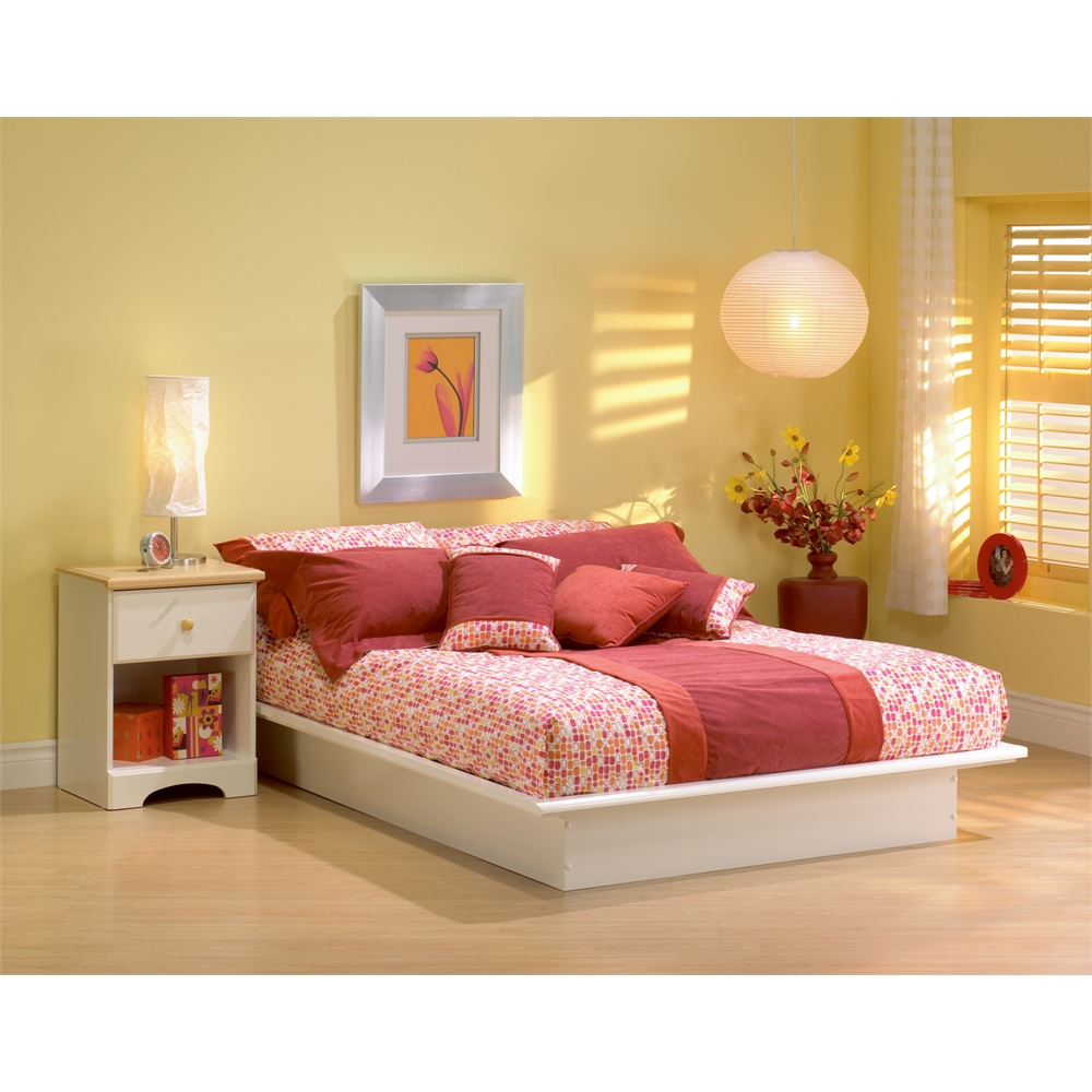 South Shore Step One Queen Platform Bed (60''), Pure White. Picture 5