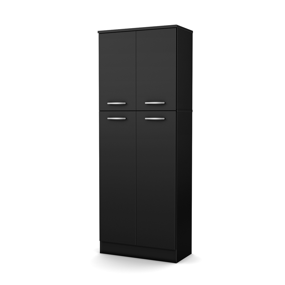 South Shore Axess Storage Pantry, Pure Black. The main picture.