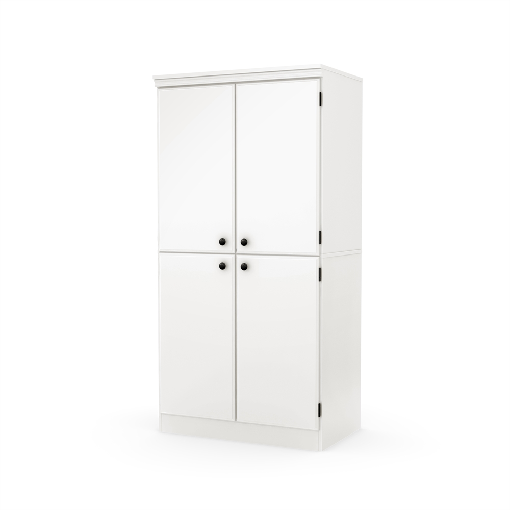 South Shore Morgan 4-Door Storage Cabinet, Pure White. Picture 1