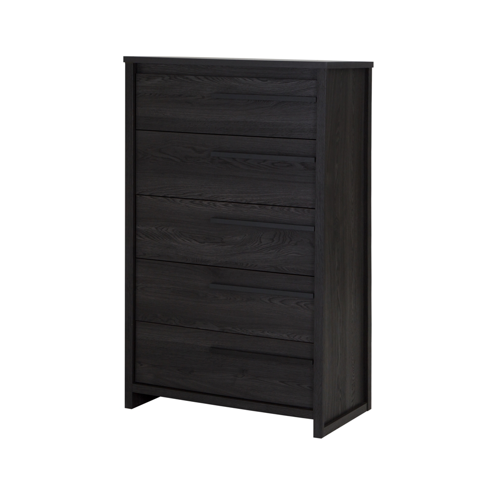 South Shore Tao 5-Drawer Chest, Gray Oak. Picture 1