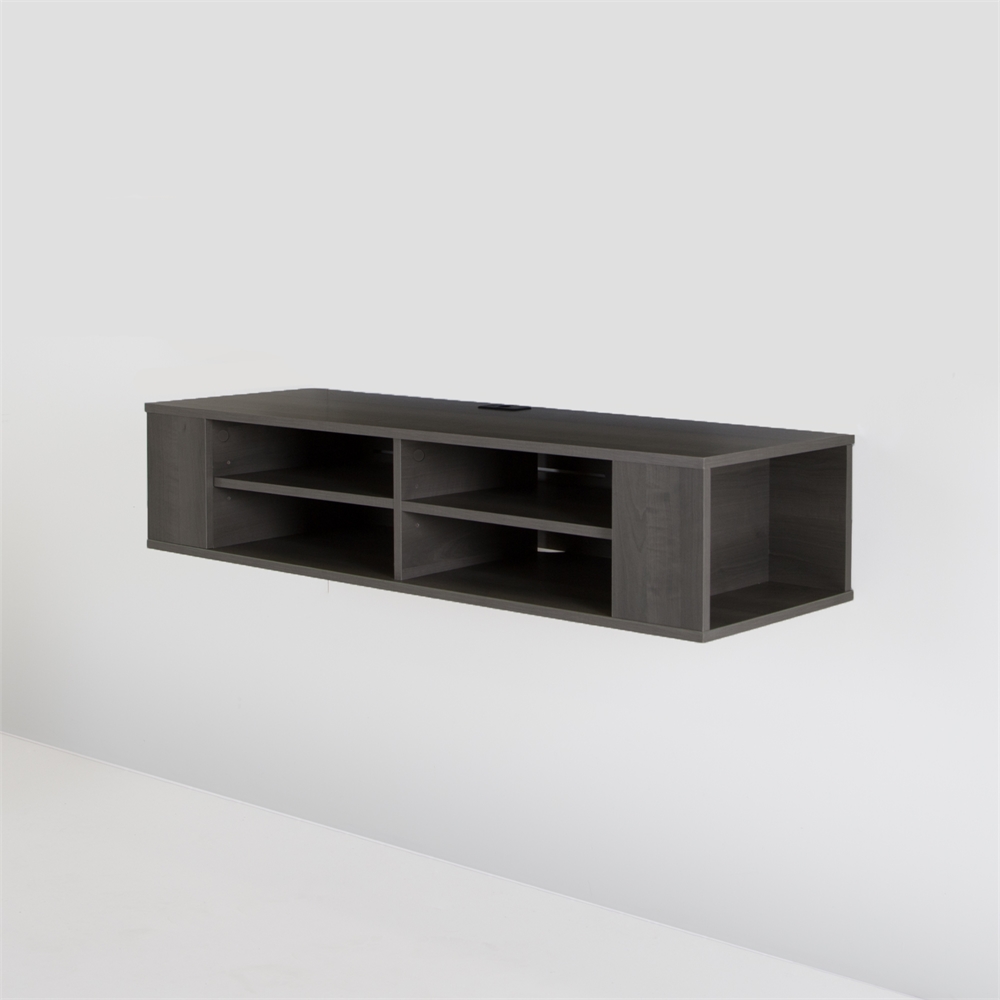 South Shore City Life Wall Mounted Media Console, Gray Maple. The main picture.